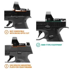 GRITR Caracara 3.0 MOA Single Red Dot Reticle Reflex Sight - Mounting Options -Optics - Telescope media 07490.1678193811