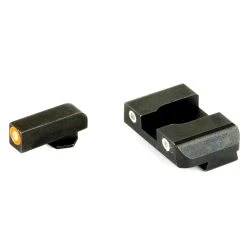 AMERIGLO Pro-Glo Green Tritium Orange Outline Front/Green Tritium White Outline Rear Night Sight Set (GL-241)