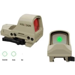 HOLOSUN 510 FDE Shake Awake 1x2/65 MOA Green Circle Dot Reflex Sight (HE510C-GR-FDE) -Optics - Telescope media 40943.1669564059