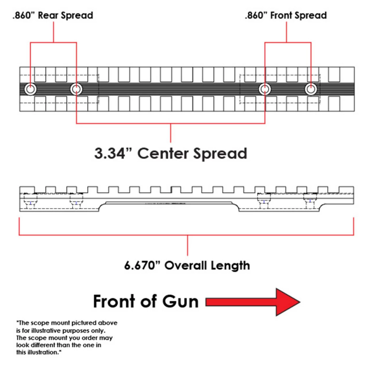 EVOLUTION GUN WORKS Winchester XPR Short Action 0 MOA Picatinny Rail (42603) 3 EVOLUTION GUN WORKS Winchester XPR Short Action 0 MOA Picatinny Rail (42603) - Image 3
