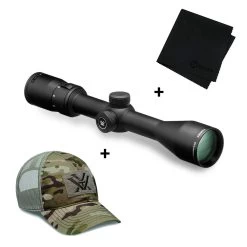 VORTEX Diamondback 3-9x40mm Dead-Hold-BDC Reticle 1in Riflescope With Multicam Camo Cap And Microfiber Cleaning Cloth (VOR-DBK-01-BDC+120-64-MUL+MF)