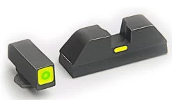 AMERIGLO For Glock CAP Green Tritium LumiGreen Square Outline Front And Lime Green Line Rear Sights (GL-615)