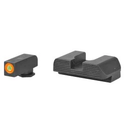 AMERIGLO Green Tritium Orange Outline Black Serrated Rear For Glock: 42,43 Hackathorn Sights (GL-436) -Optics - Telescope media 89699.1623073178