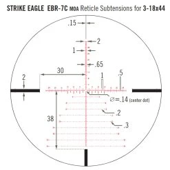 VORTEX Strike Eagle 3-18x44 FFP EBR-7C MOA Reticle 34mm Black Anodized Riflescope (SE-31801) 8 VORTEX Strike Eagle 3-18x44 FFP EBR-7C MOA Reticle 34mm Black Anodized Riflescope (SE-31801) -Optics - Telescope media 89933.1676450723