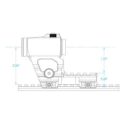 SCALARWORKS 0.69in Height Picatinny Riser Mount (SW1600) -Optics - Telescope media 91582.1657173962